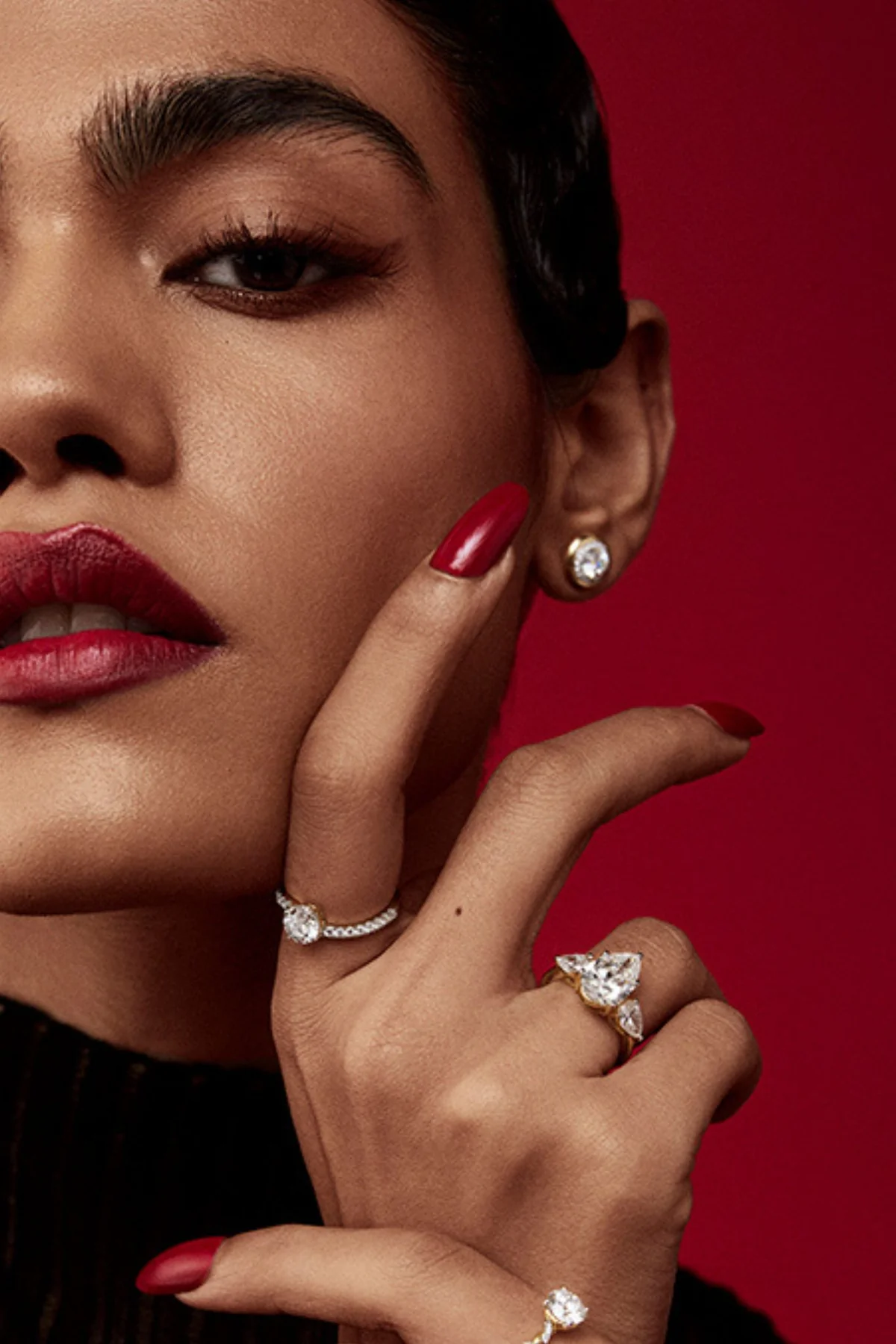 1 ct Gold Rim Studs - Image 4