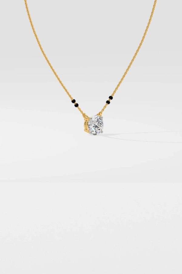 1 ct Solitaire Mangalsutra - Image 2