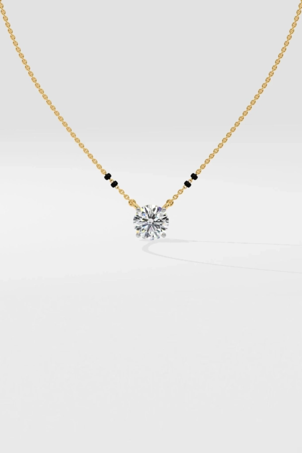 1 ct Solitaire Mangalsutra