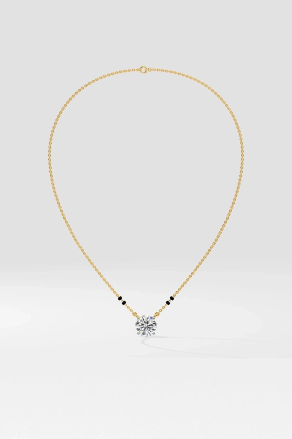1 ct Solitaire Mangalsutra - Image 3