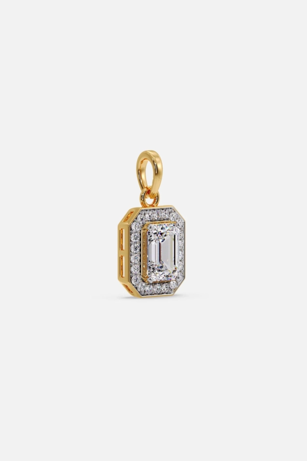 1 ct Emra Pave Halo Pendant - Image 3