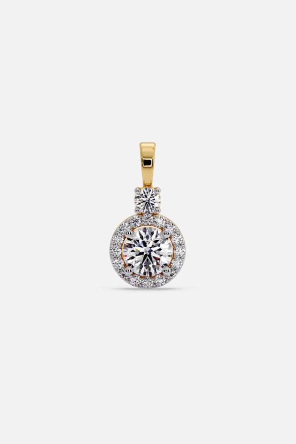 0.75 ct Solitaire Halo Pendant - Image 2