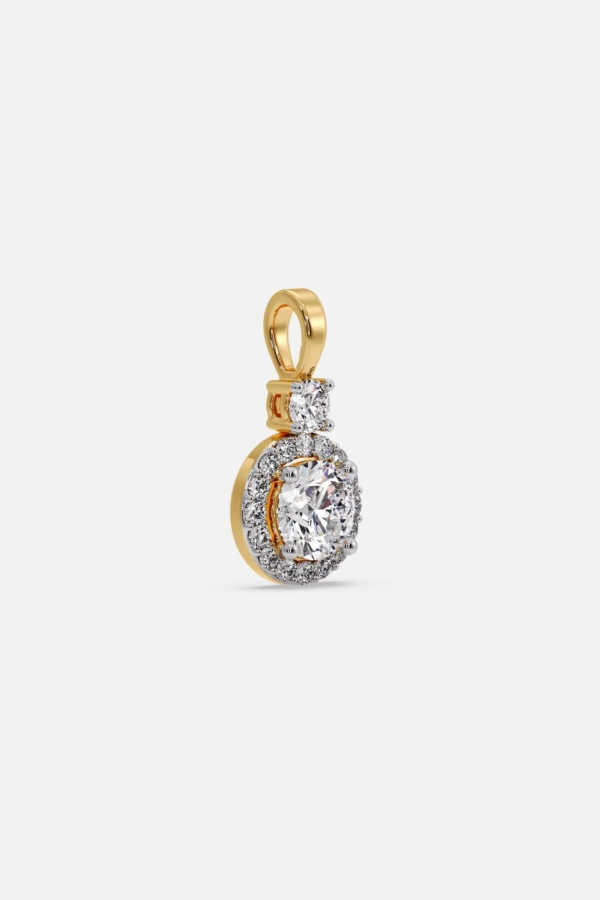 0.75 ct Solitaire Halo Pendant - Image 3