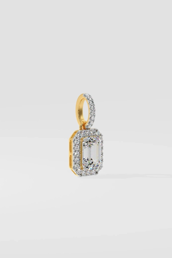 1 ct Sparkle Emerald Halo Pendant - Image 3