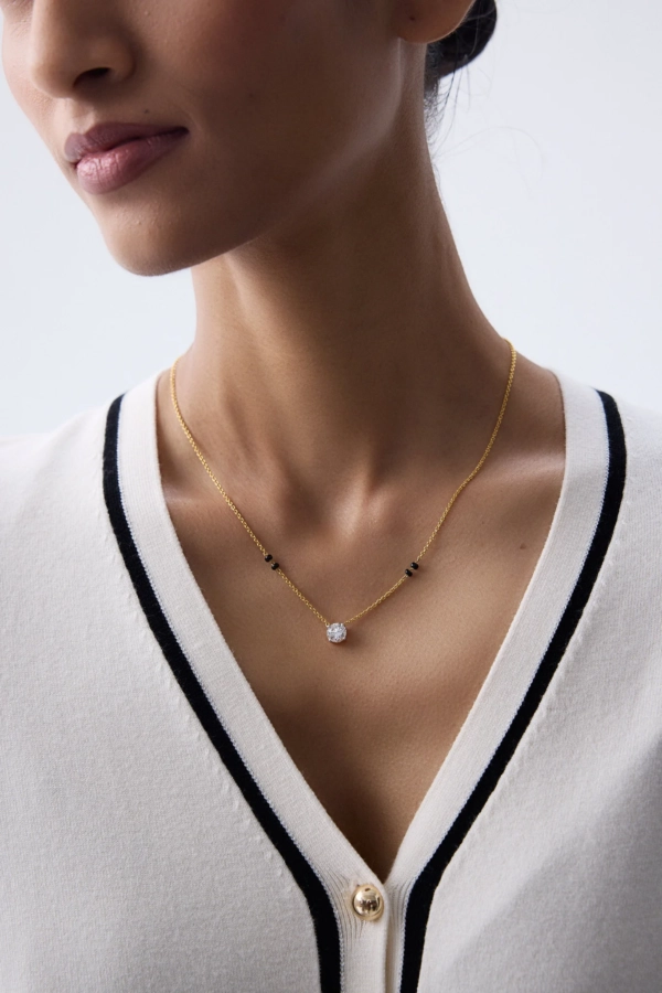 1 ct Solitaire Mangalsutra - Image 4
