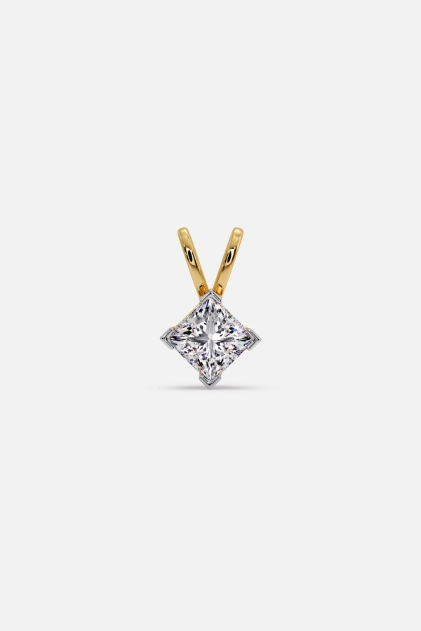 1 ct Princess Angular Pendant - Image 2