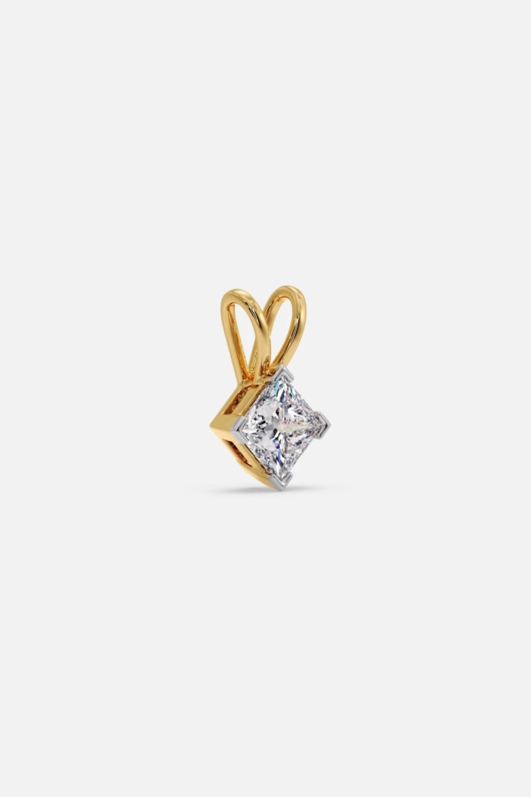 1 ct Princess Angular Pendant - Image 3