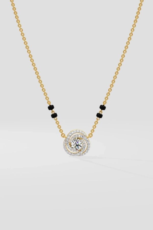 Swirl Solitaire Mangalsutra