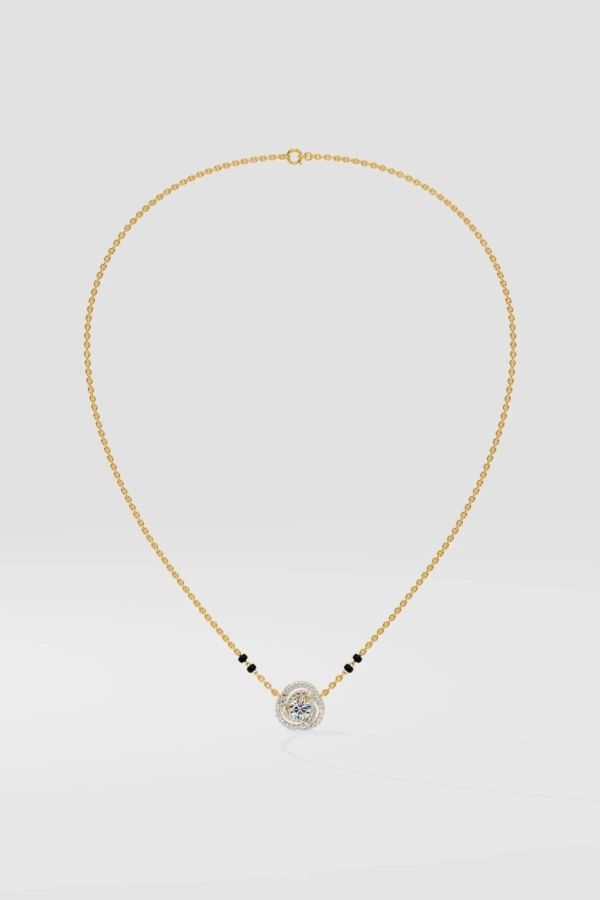 Swirl Solitaire Mangalsutra - Image 4