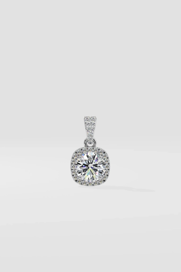 1 ct Brilliance Halo Pendant - Image 2